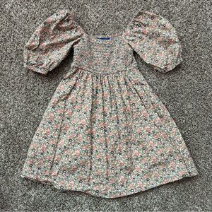 Maison Me Floral Puff Sleeve Kids Dress
